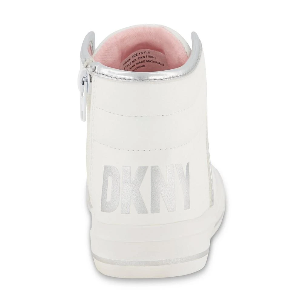 DKNY Little Girls Fashion Athletic High Top Sneakers 3