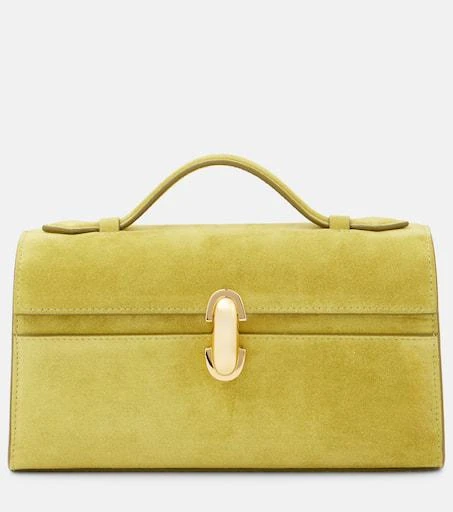 SAVETTE Symmetry Pochette suede tote bag 1