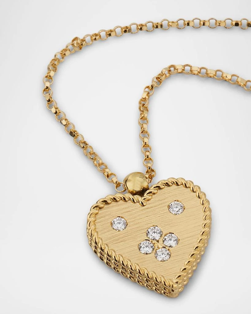 Roberto Coin 18K Gold Petit Venetian Princess Heart Diamond Pendant Necklace 3