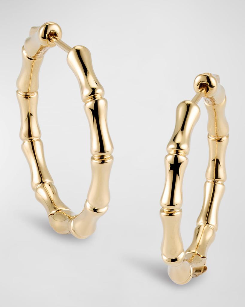 Anita Ko 18K Yellow Gold Bamboo Hoop Earrings