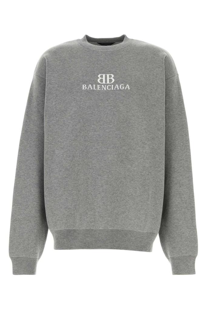 Shop Balenciaga BB Knitted Oversized Sweater on Sale at