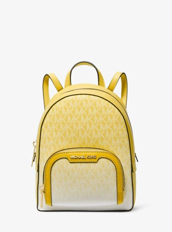 Michael Kors backpack jaycee extra-small ombré logo convertible Golden Yellow Jaycee Extra-Small Ombré Logo Convertible Backpack in CAMEL  main image 3