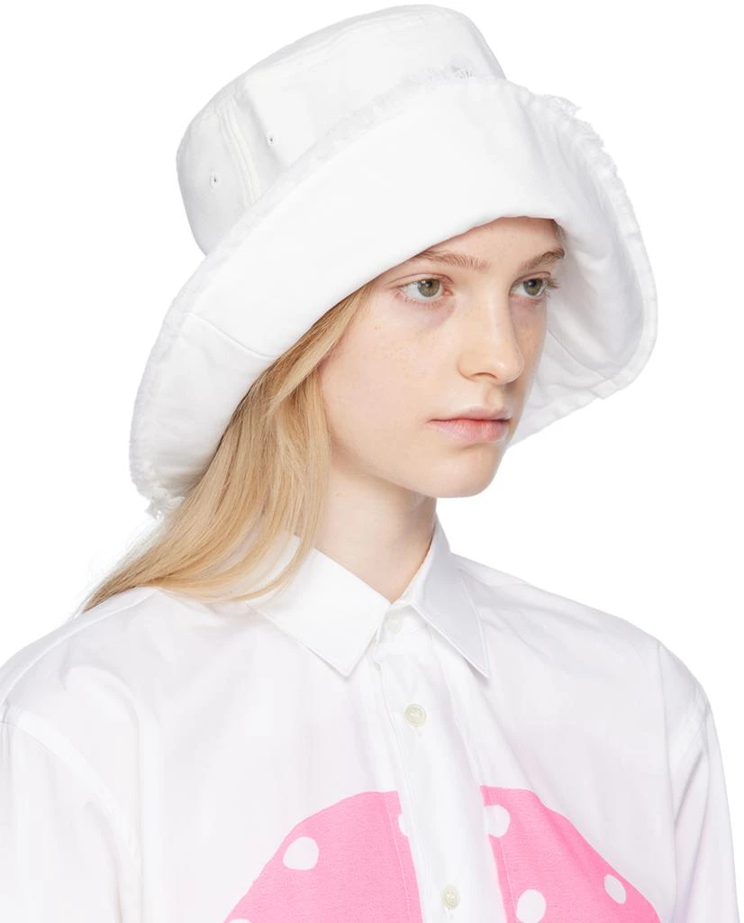 Comme des Garcons White Garment Boiled Beach Hat 2