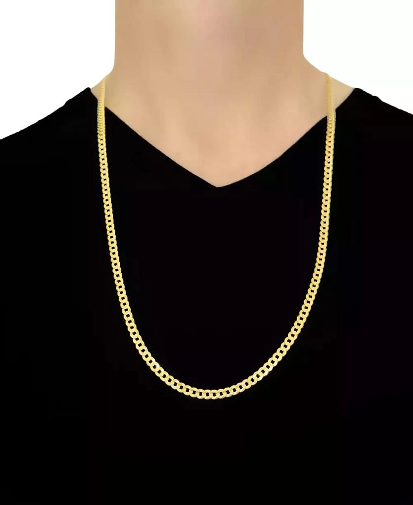 Italian Gold 24" Open Curb Link Chain Necklace (4-5/8mm) in Solid 14k Gold 3