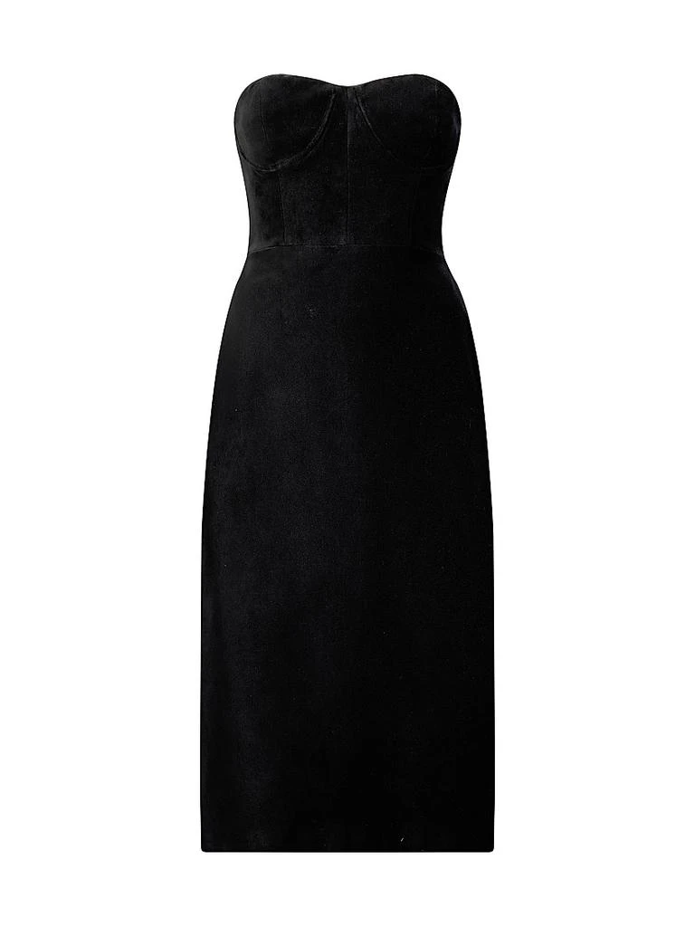 BCBG Velvet Bustier Strapless Dress 1