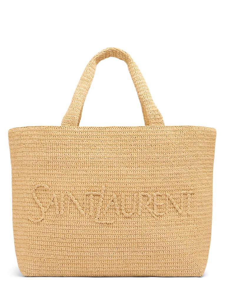 SAINT LAURENT Saint Laurent Raffia Blend Tote Bag