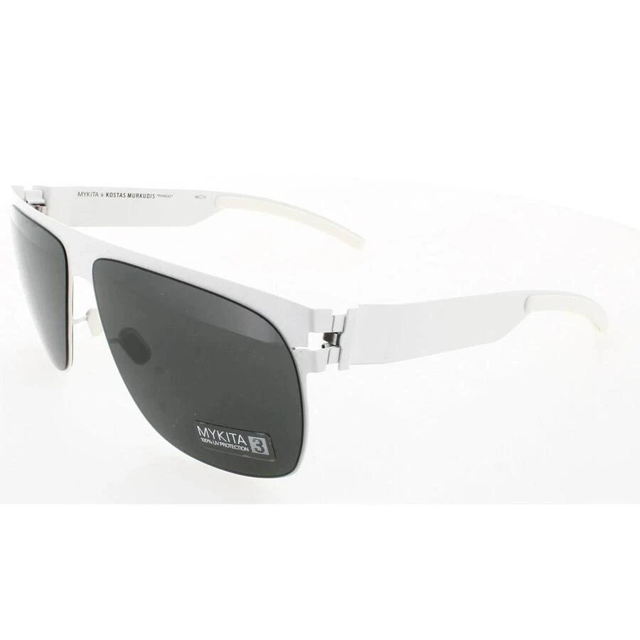 Mykita Geometric White Aluminum Sunglasses With Purple Lenses - NWT Sunglasses Mykita Studio 7.2 Geometric Sunglasses main image 3
