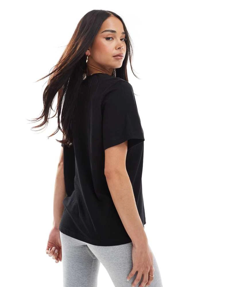 Weekday Weekday Essence standard t-shirt in black 4