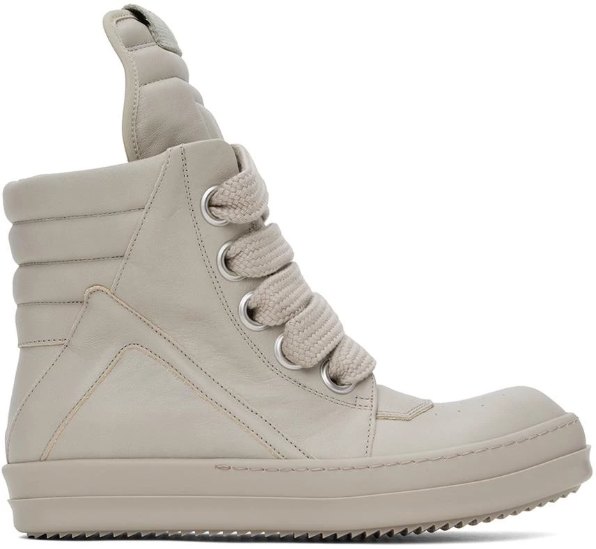Rick Owens Off-White Jumbo Laced Geobasket Sneakers 1