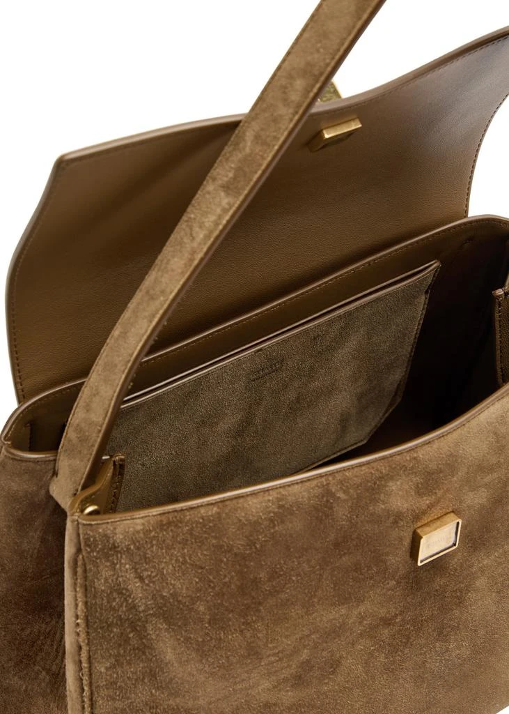 Khaite Audrey suede top handle bag 4