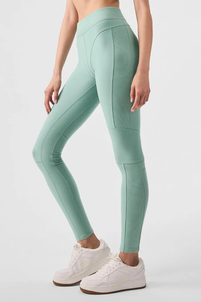 Alo Alosoft High-Waist Head Start Legging - Botanical Green 1