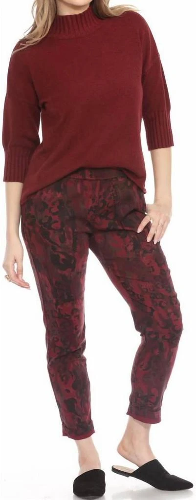 FLORA ASHLEY Flora Ashley - Pull-on Floral Printed Pants 3