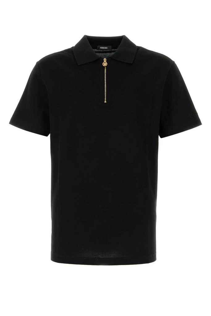 Versace Black piquet polo shirt 1