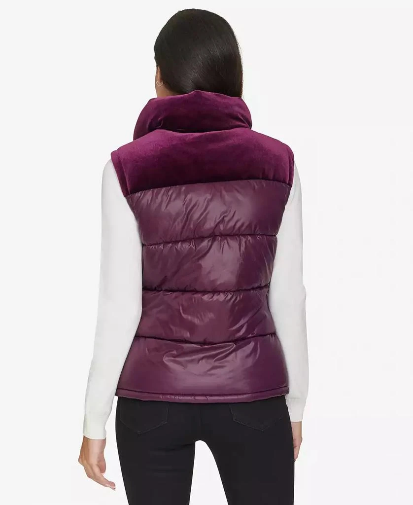 Calvin Klein Women's Velvet Trim Puffer Vest 2
