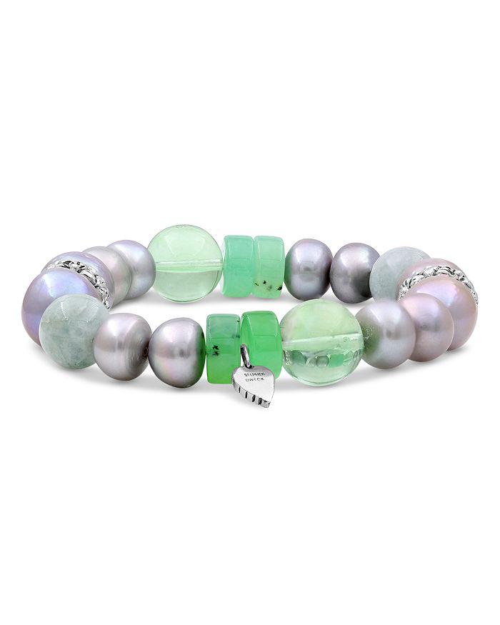 Stephen Dweck Sterling Silver Terraquatic Multi-Gemstone Stretch Bracelet