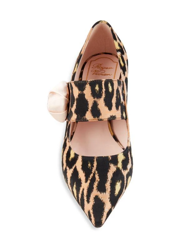 Roger Vivier Leopard Print Kitten Heel Pumps 5