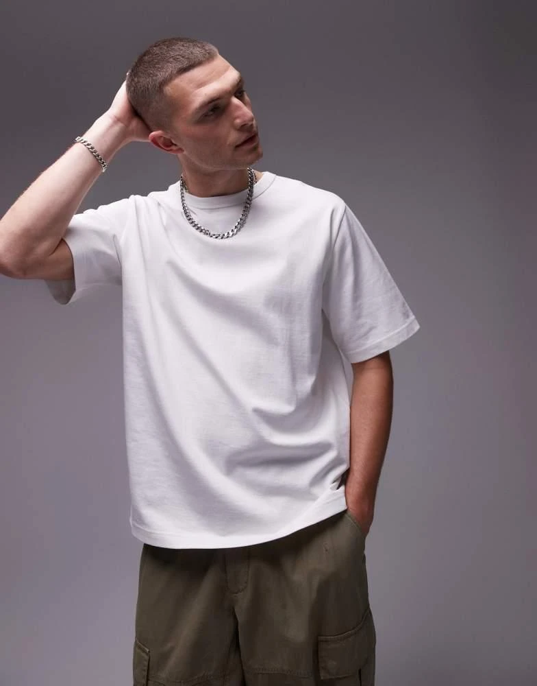 ARKET ARKET heavyweight jersey oversized t-shirt in white 1
