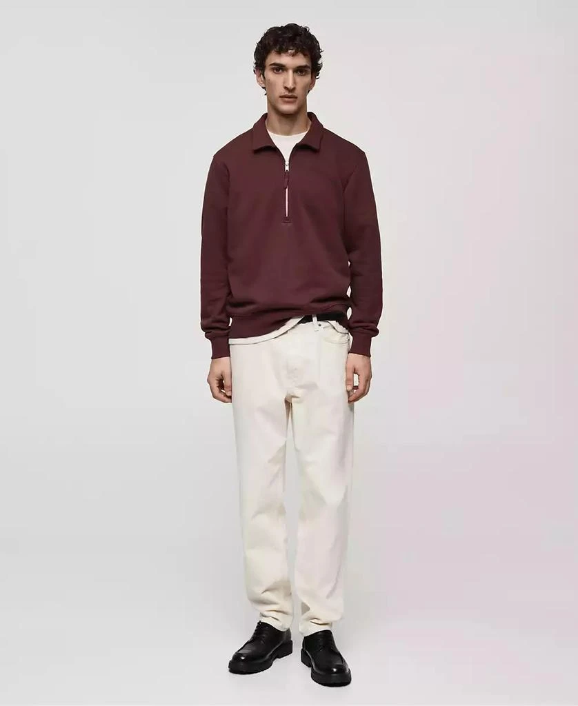 Mango Men's Regular-Fit Cotton Sweatshirt 4