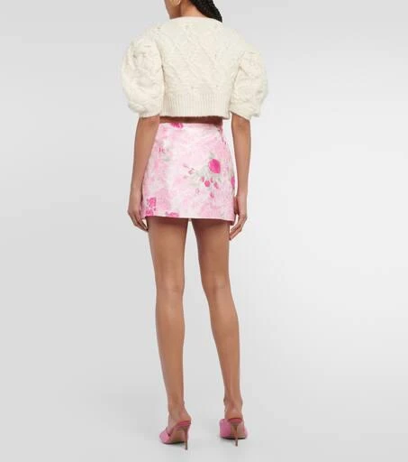 LOVESHACKFANCY Charma floral taffeta miniskirt 3