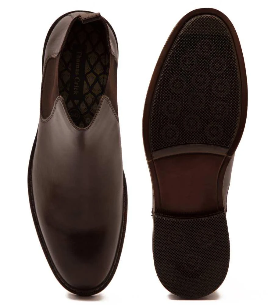 Thomas Crick THOMAS CRICK 
TRUMAN
 men
s formal leather chelsea boots in brown 3