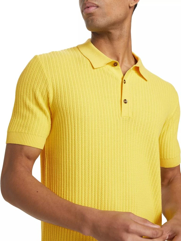 Saks Fifth Avenue Slim-Fit Textured Cotton Polo Shirt 6