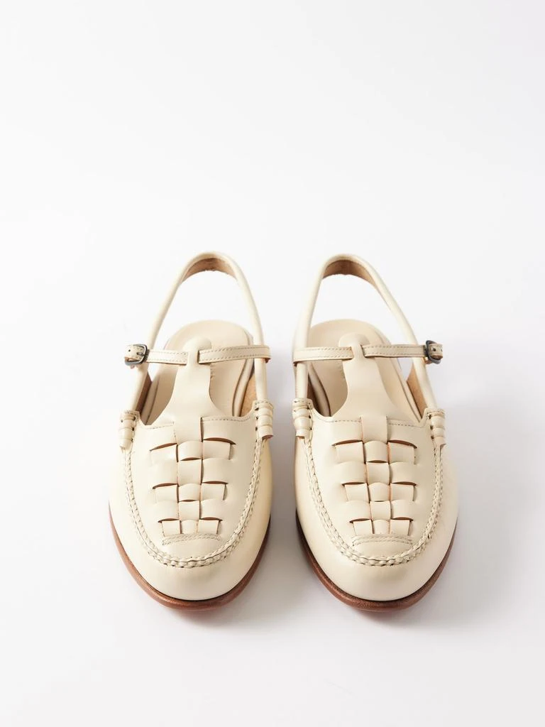 Hereu Roqueta leather slingback loafers 5