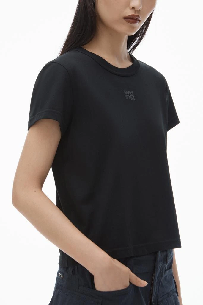 Alexander Wang puff logo shrunken tee in cotton jersey 3