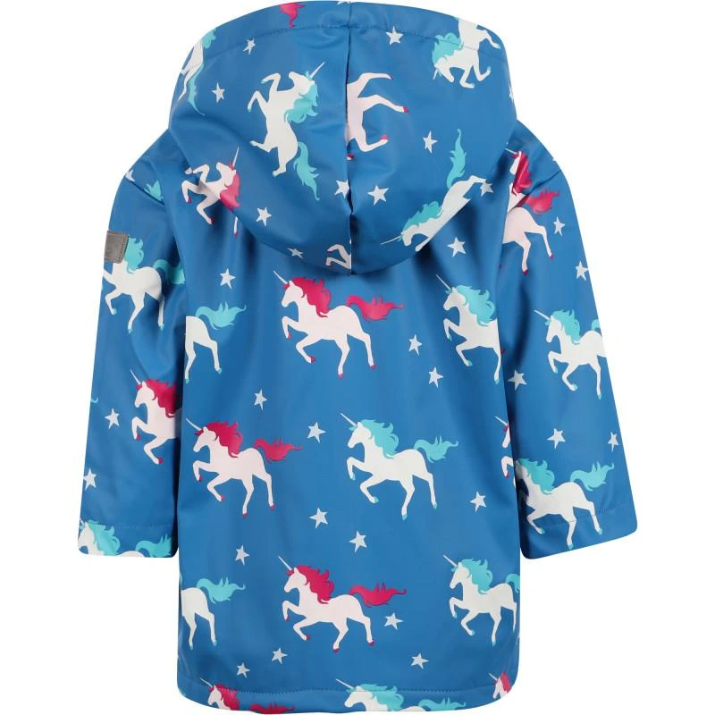 Hatley Unicorns print rain jacket in blue 2