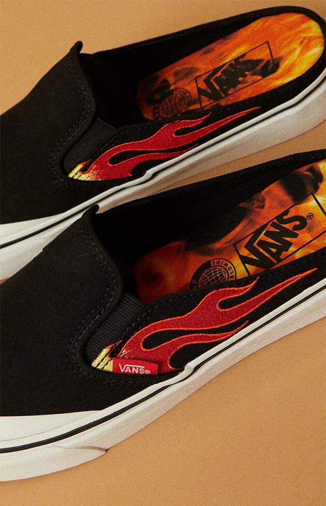 Vans x A$AP Worldwide Black & Red Classic Slip-On Mule Shoes 4
