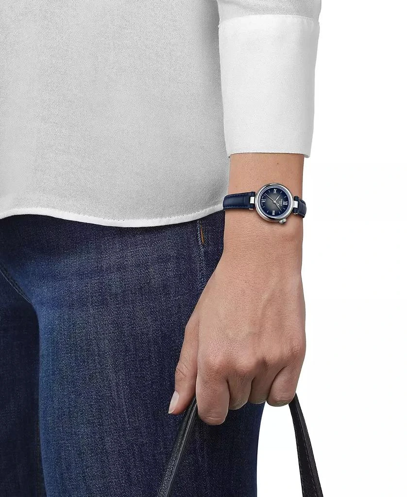 Tissot Women's Swiss Desir Blue Leather Strap Watch 28mm 4