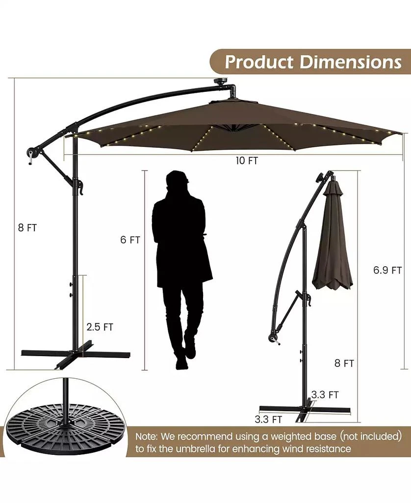 GOUUN 10 Feet Patio Umbrella with 112 Solar-Powered LED Lights 3