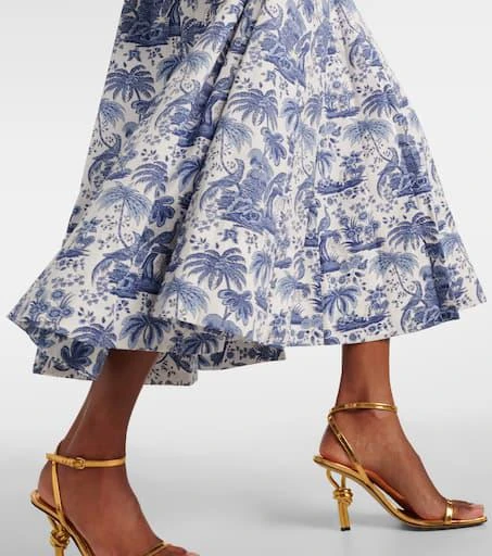 Staud Wells printed cotton poplin midi dress 5