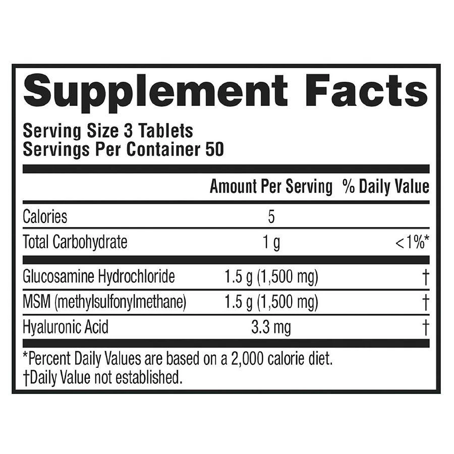 Schiff Glucosamine 1500mg Plus MSM Joint Care Cotaed Tablets 5