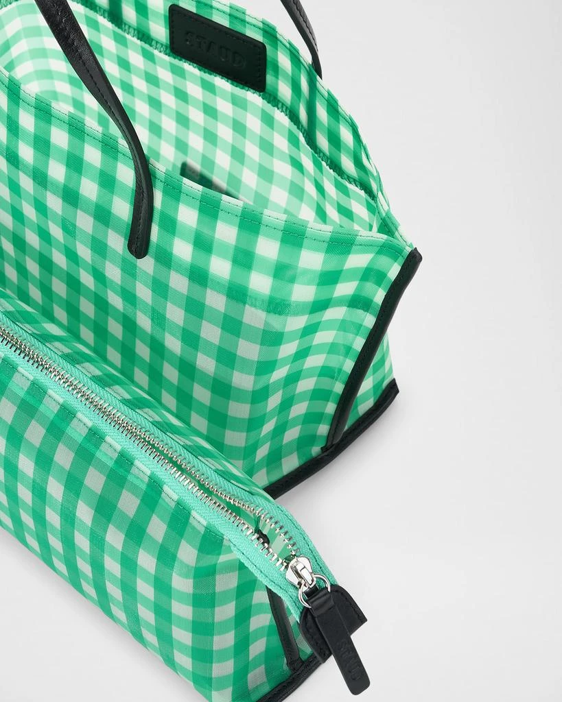 Staud Christos Mini Plaid Mesh Tote Bag 4
