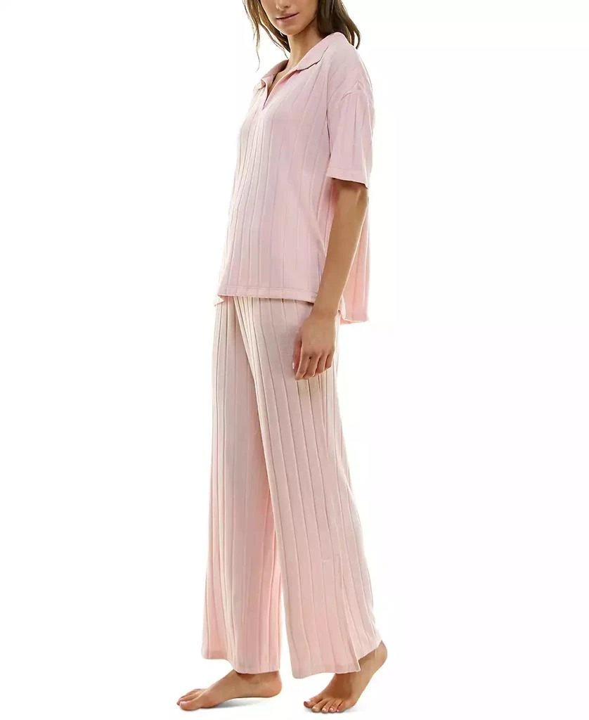 Roudelain Women's 2-Pc. Whisper Wide Rib Pajamas Set 3