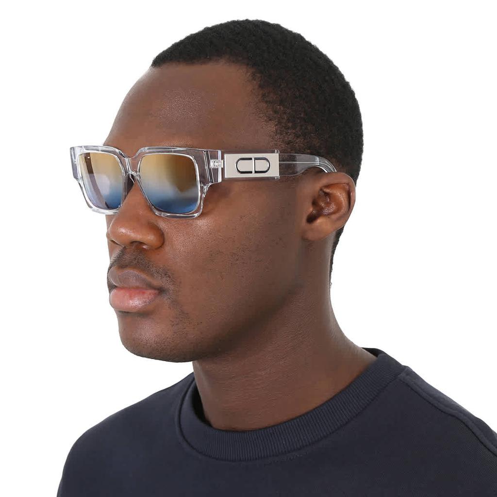 Dior Pink Gradient Blue Square Men's Sunglasses DM40013U 26Z 55