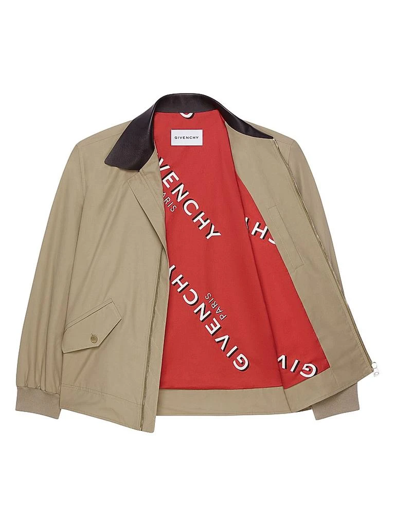 Givenchy Harrington Jacket in Cotton with Leather Details 3