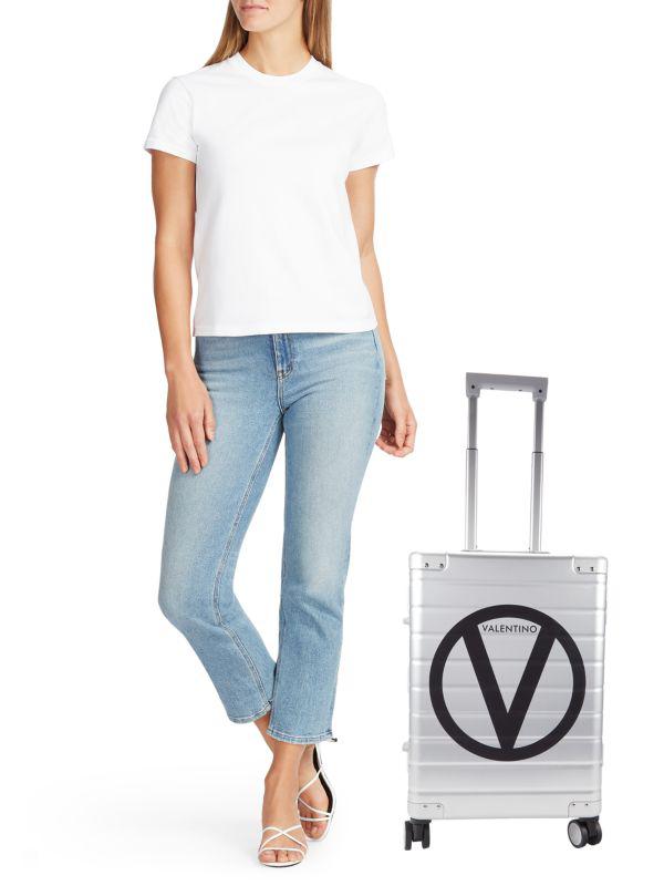 Mario Valentino 19 Inch Logo Spinner Suitcase - Luggage Mario Valentino 19 Inch Logo Spinner Suitcase - Luggage