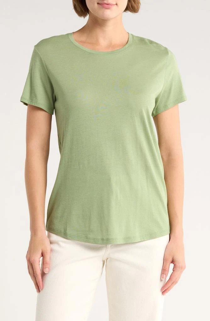 Vince Crewneck Shirt Tail T-Shirt