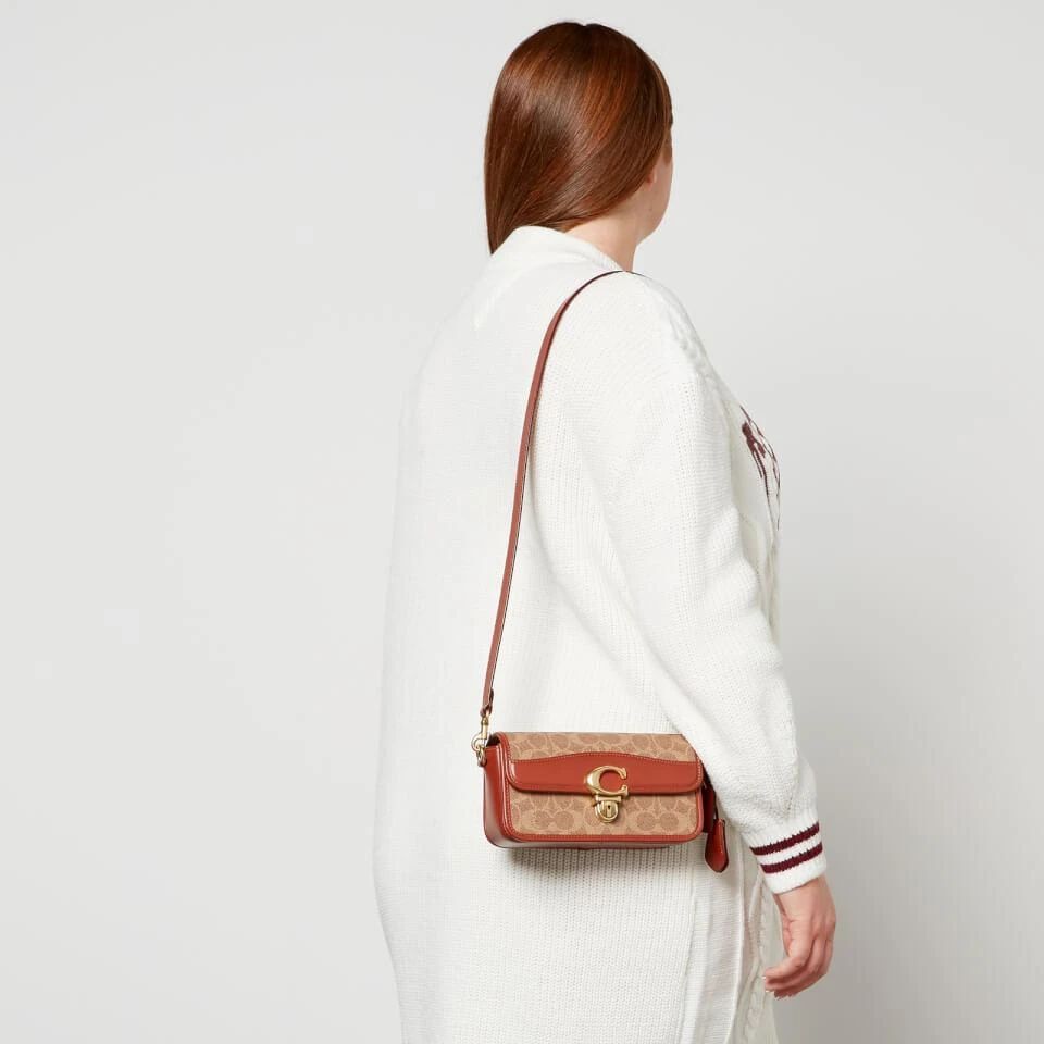 Coach Coach Signature Studio Coated Canvas Baguette Bag 2