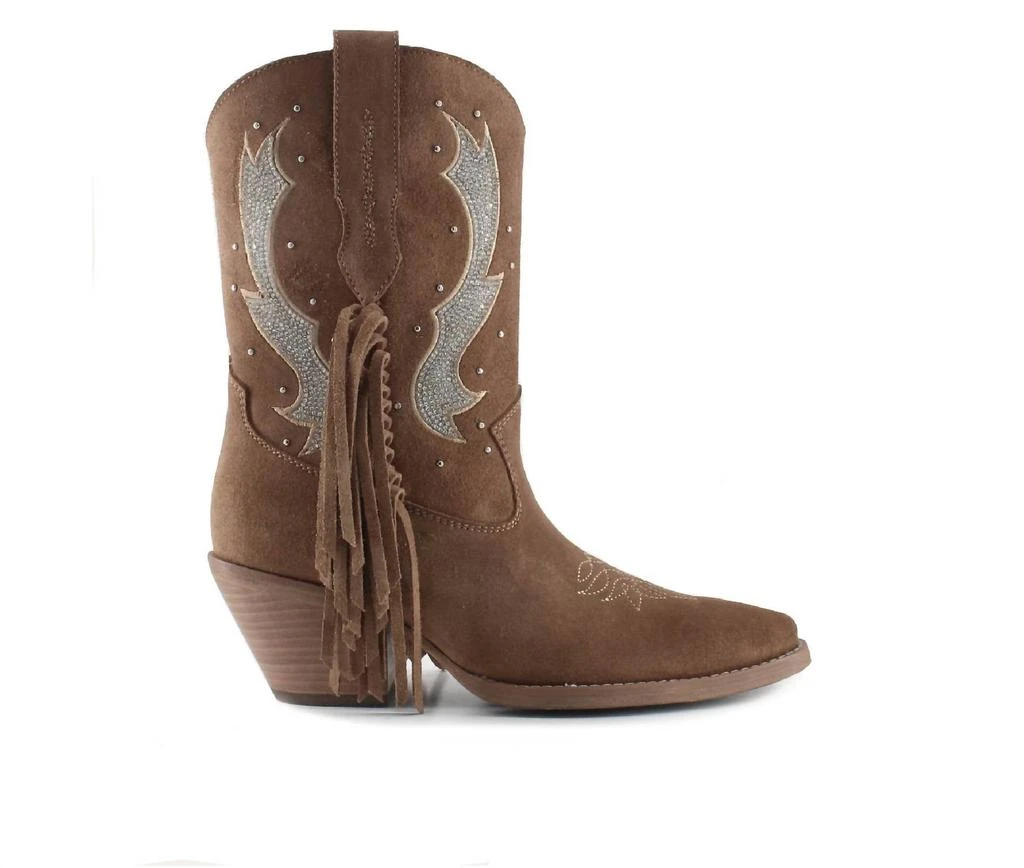 Buck & Brana Women’S Morgan Western Leather Boots In Camel 1