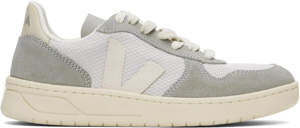 Veja White & Gray V-10 B-Mesh Low Top Sneakers 1
