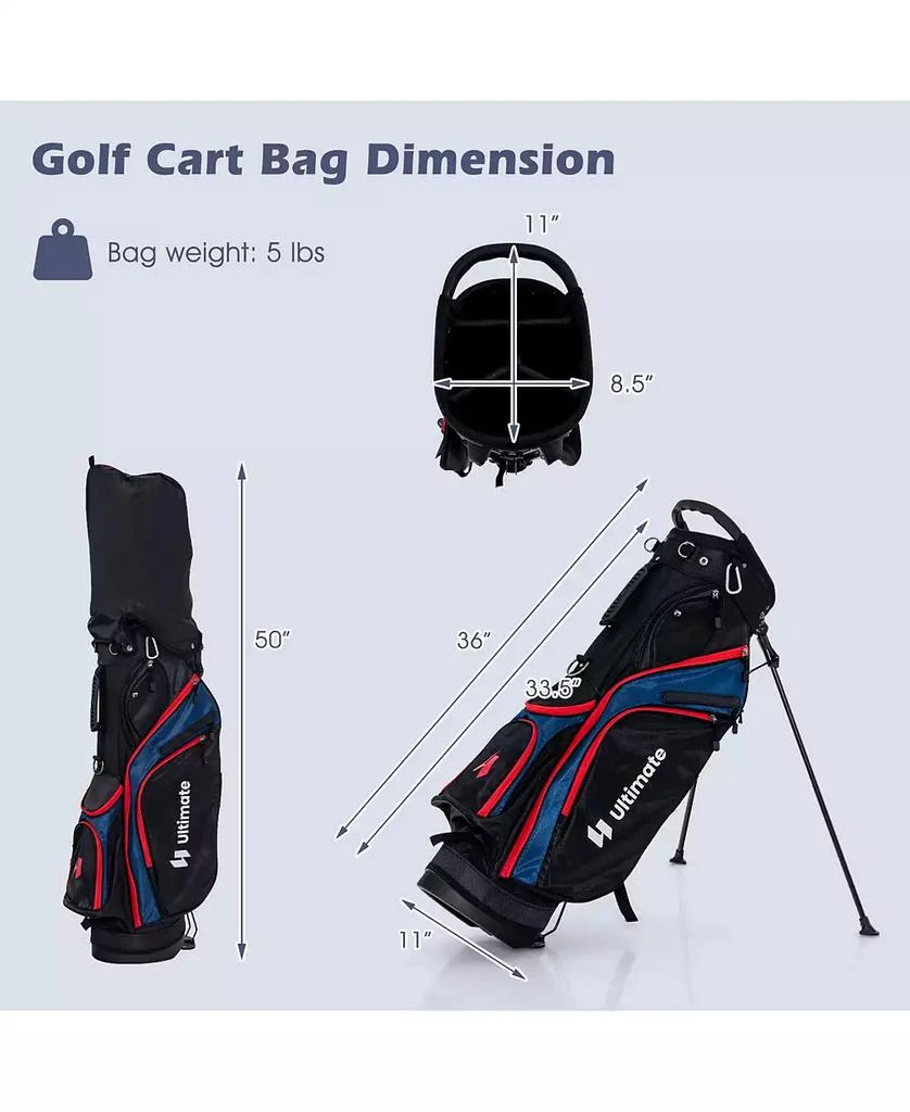 KUYOTQ 11 Pieces Complete Golf Club Package Set-Blue 2