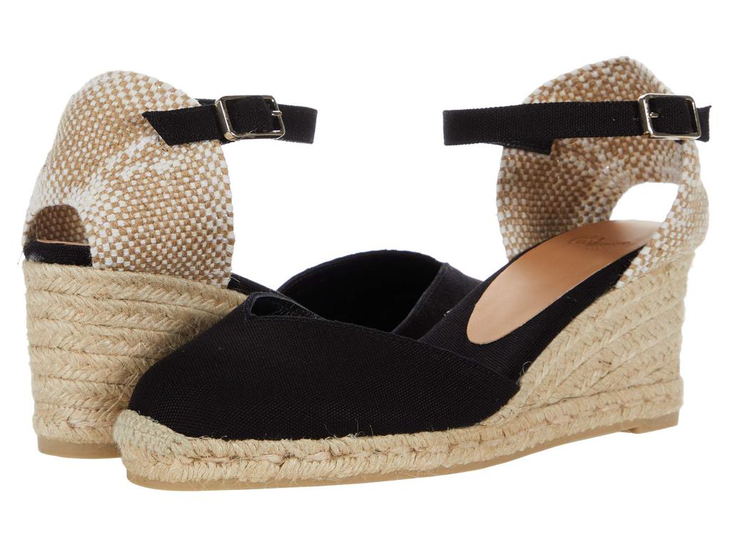 サンダル・ミュール CASTANER QUERAL/002 WEDGE MULE SANDALS IN CANVAS Castaner Queral Frayed Canvas Wedge Espadrille Mules