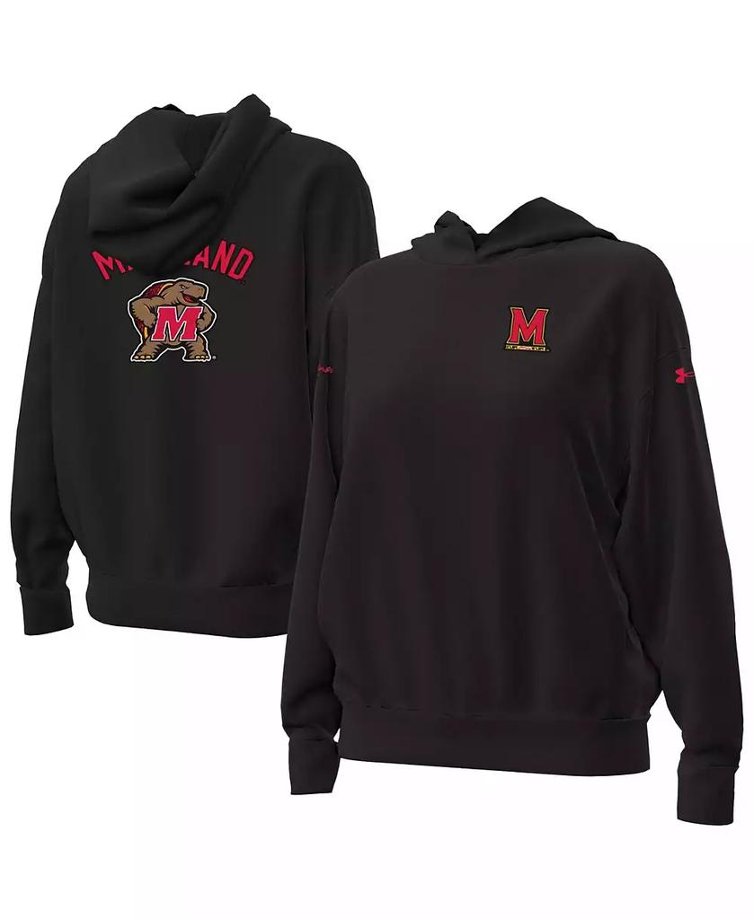 Under Armour Women's Black Maryland Terrapins Oversized Gameday Icon Hoodie