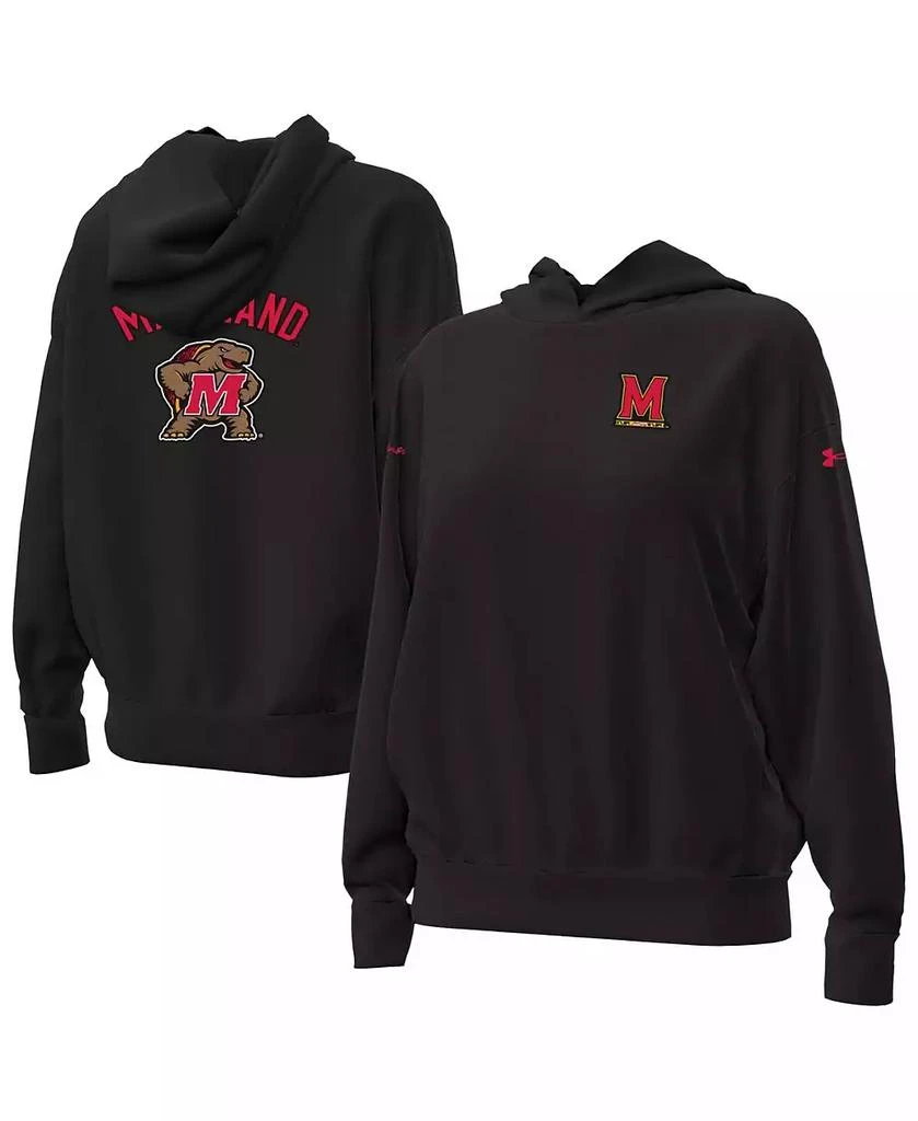 Under Armour Women's Black Maryland Terrapins Oversized Gameday Icon Hoodie 1