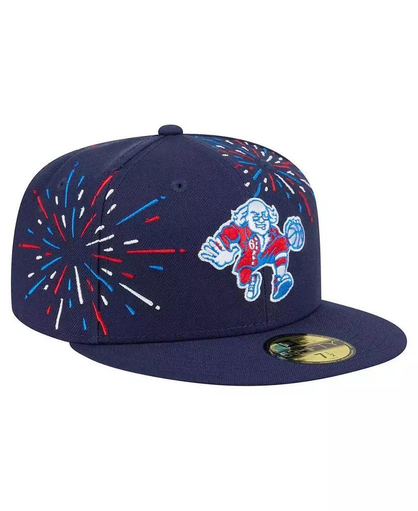 New Era Men's Navy Philadelphia 76ers Americana Fireworks 59FIFTY Fitted Hat 3