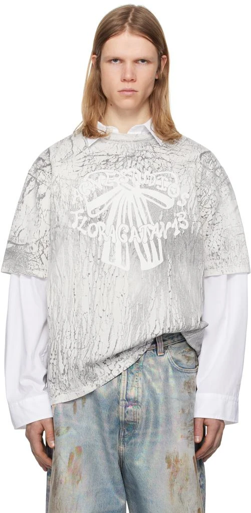 Acne Studios Gray Plaster Print T-shirt 1