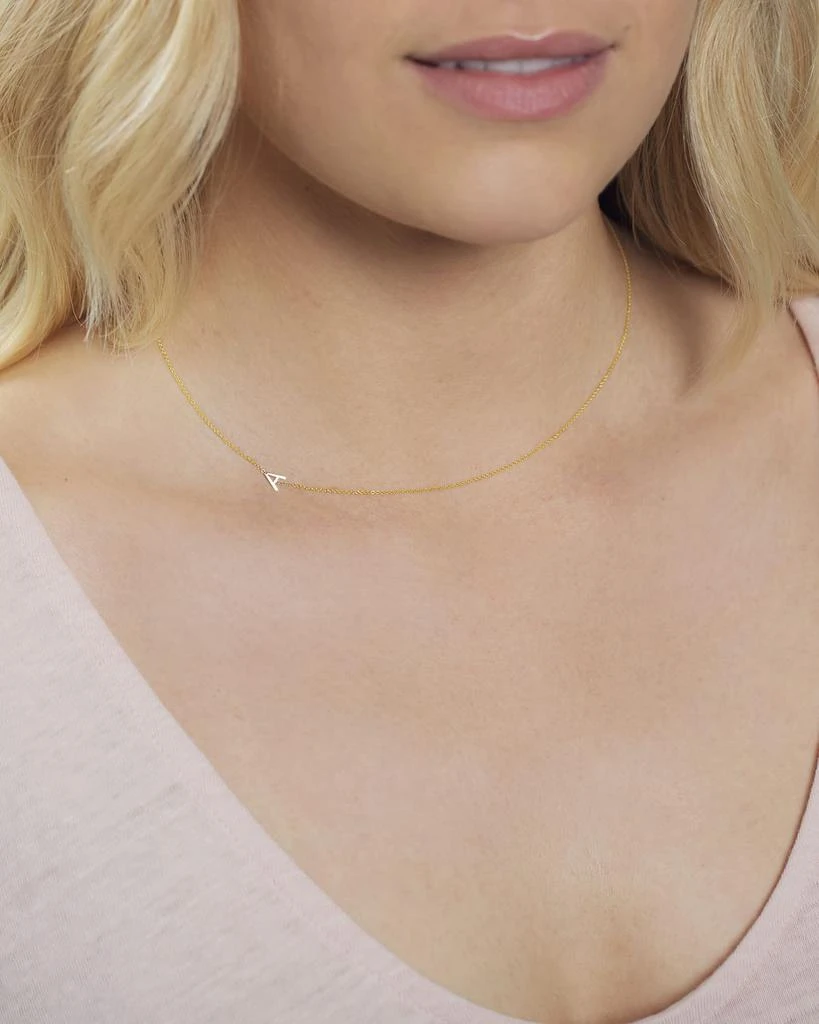 Maya Brenner Designs 14k Yellow Gold Mini Letter Necklace 3