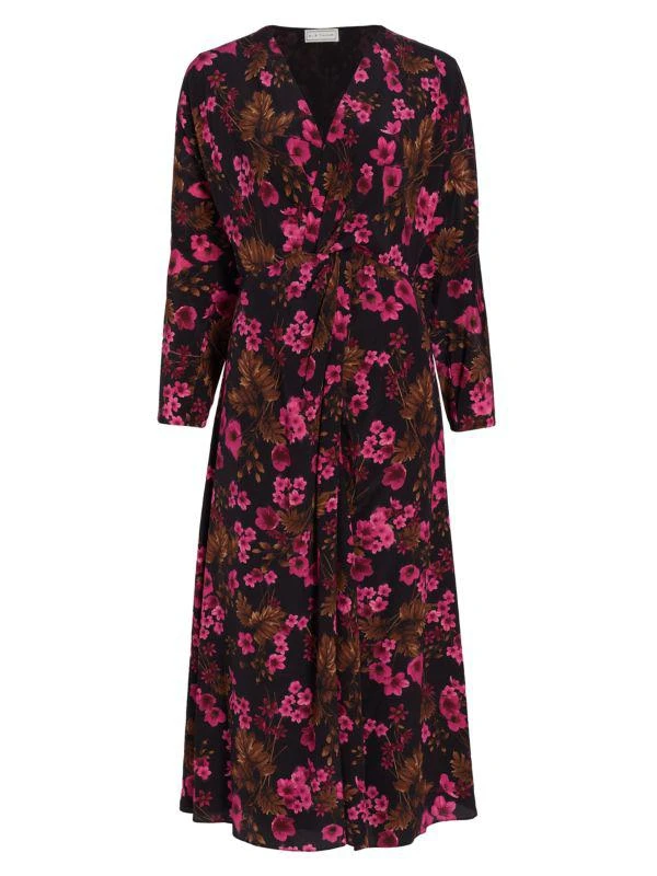 Tahari Floral Azalea Print Midi Dress 6